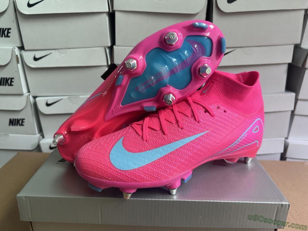 Nike Air Zoom Mercurial Superfly 10 Elite SG Soft Ground Soccer Cleats - Pink/Jade
