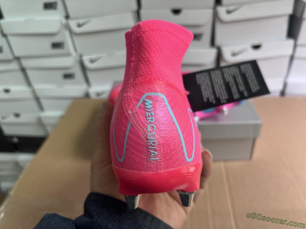 Nike Air Zoom Mercurial Superfly 10 Elite SG Soft Ground Soccer Cleats - Pink/Jade