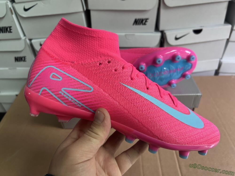 Nike Air Zoom Mercurial Superfly 10 Elite AG Artificial Grass Soccer Cleats - Pink/Jade