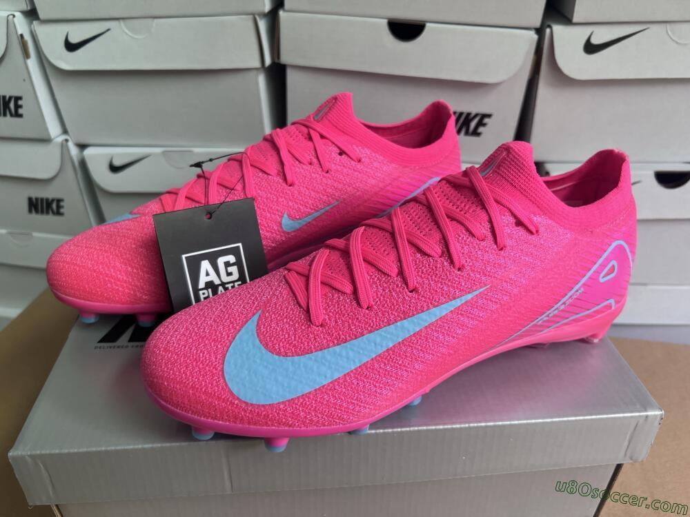Nike Air Zoom Mercurial Vapor 16 Elite AG Artificial Grass Soccer Cleats - Pink/Jade