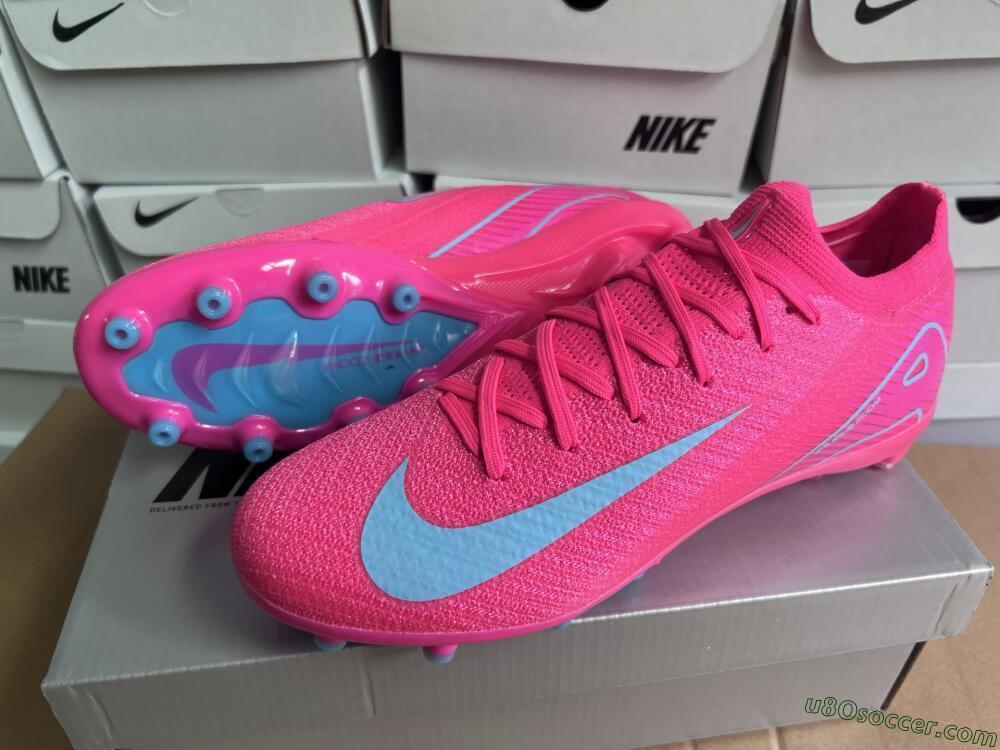 Nike Air Zoom Mercurial Vapor 16 Elite AG Artificial Grass Soccer Cleats - Pink/Jade