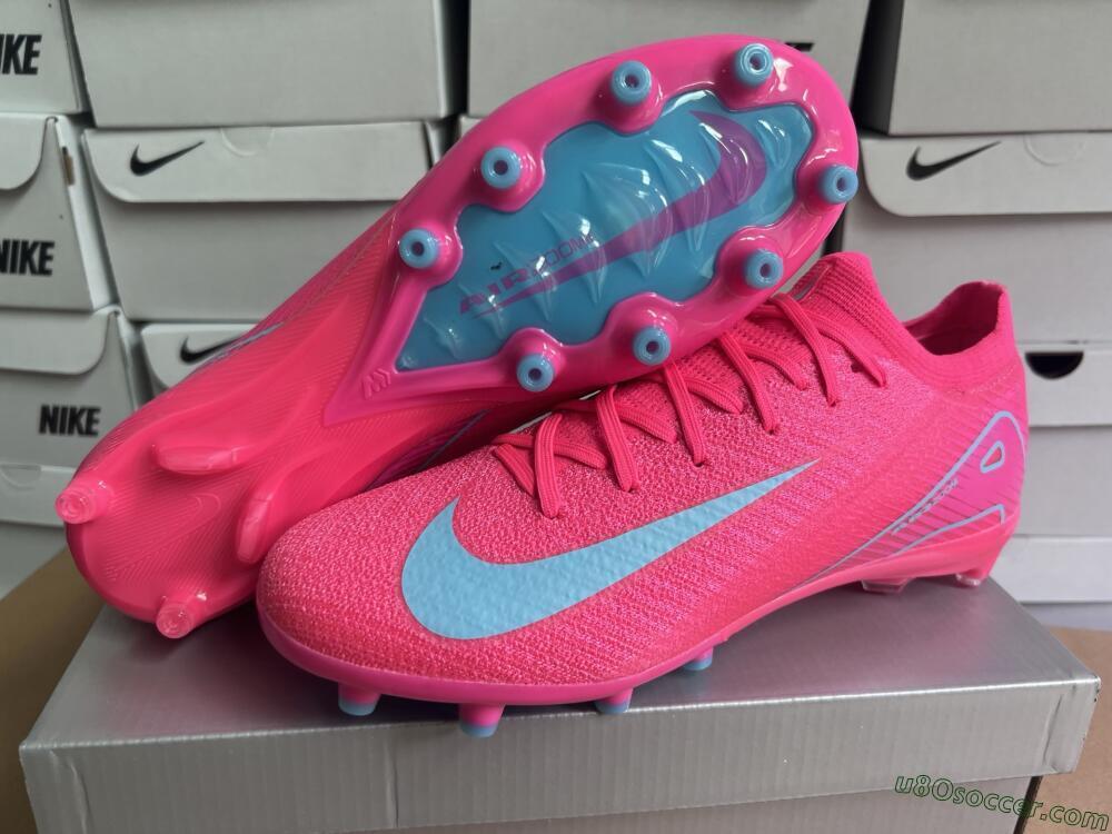 Nike Air Zoom Mercurial Vapor 16 Elite AG Artificial Grass Soccer Cleats - Pink/Jade
