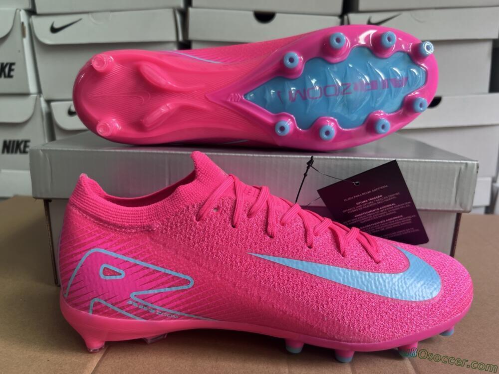 Nike Air Zoom Mercurial Vapor 16 Elite AG Artificial Grass Soccer Cleats - Pink/Jade