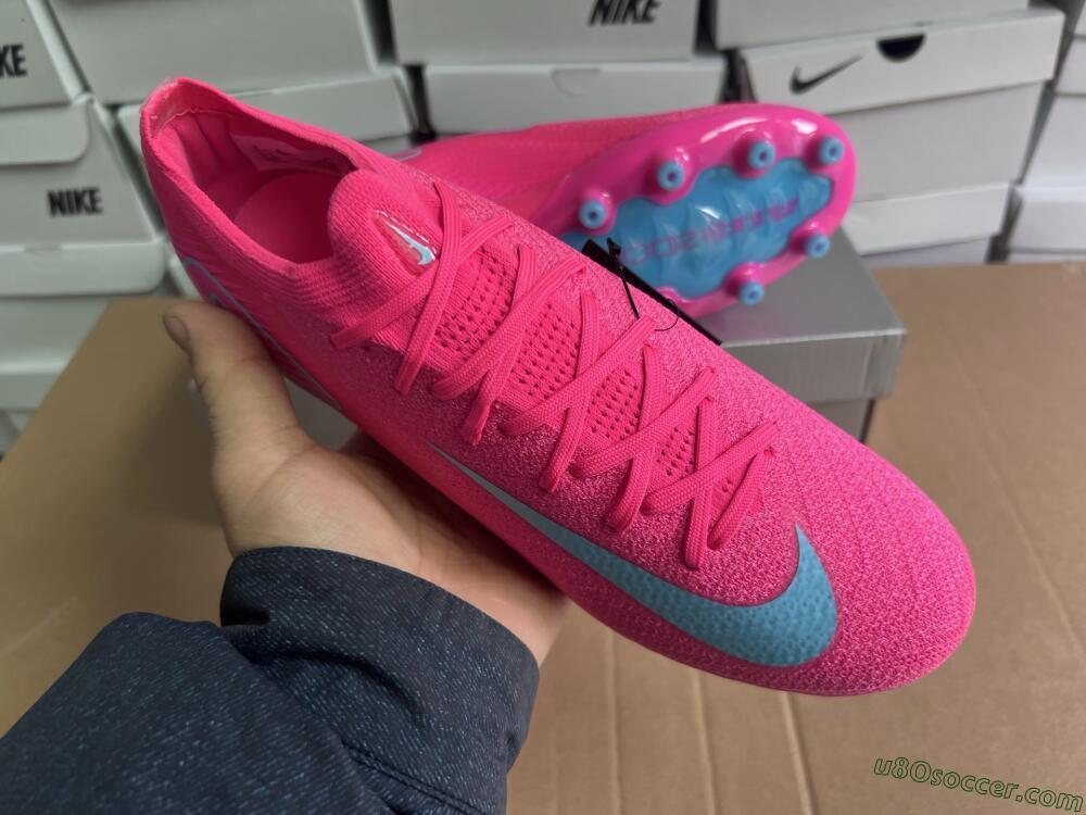 Nike Air Zoom Mercurial Vapor 16 Elite AG Artificial Grass Soccer Cleats - Pink/Jade