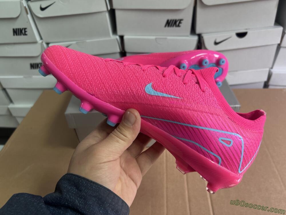 Nike Air Zoom Mercurial Vapor 16 Elite AG Artificial Grass Soccer Cleats - Pink/Jade