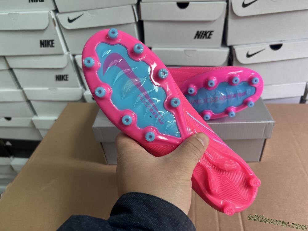 Nike Air Zoom Mercurial Vapor 16 Elite AG Artificial Grass Soccer Cleats - Pink/Jade