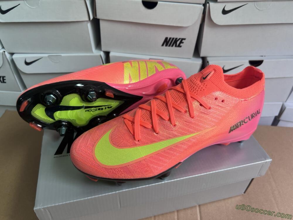 Nike Air Zoom Mercurial Vapor 16 Elite SG Soft Ground Soccer Cleats - Red/Yellow/Black