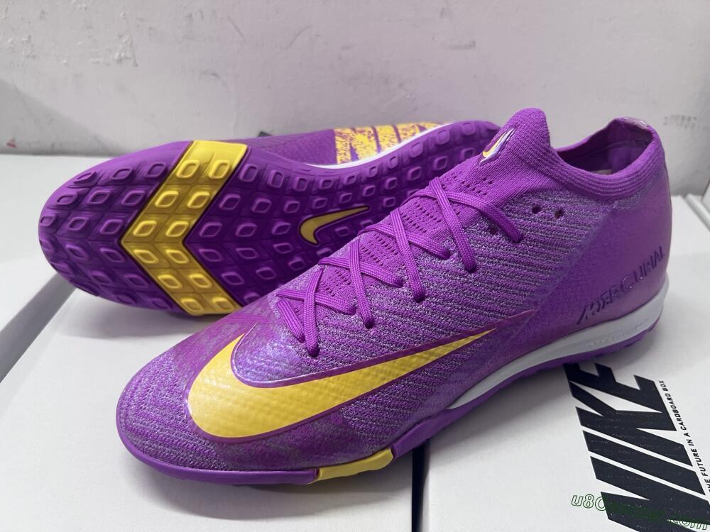 Nike Air Zoom Mercurial Vapor 16 Elite TF Artificial Turf Soccer Shoes - Purple/Yellow/White