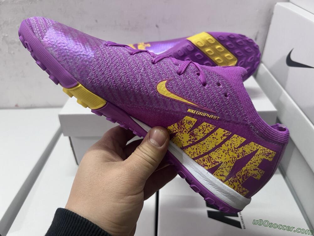 Nike Air Zoom Mercurial Vapor 16 Elite TF Artificial Turf Soccer Shoes - Purple/Yellow/White