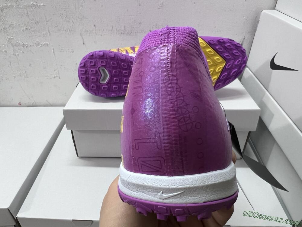 Nike Air Zoom Mercurial Vapor 16 Elite TF Artificial Turf Soccer Shoes - Purple/Yellow/White
