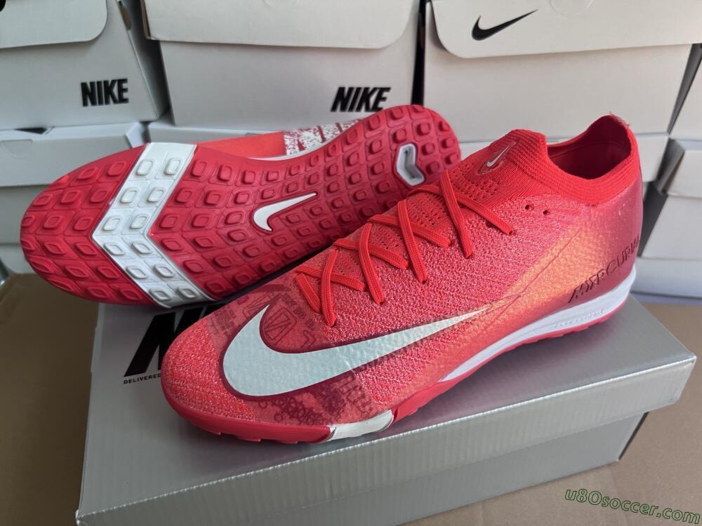 Nike Air Zoom Mercurial Vapor 16 Elite TF Artificial Turf Soccer Shoes - Red/White