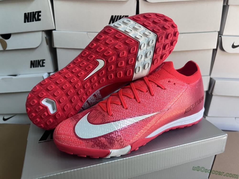 Nike Air Zoom Mercurial Vapor 16 Elite TF Artificial Turf Soccer Shoes - Red/White