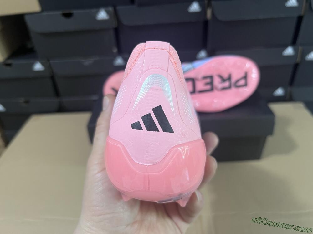 Adidas Predator Laceless Elite 25 FG Firm Ground Soccer Cleats - Pink/Blue/Black