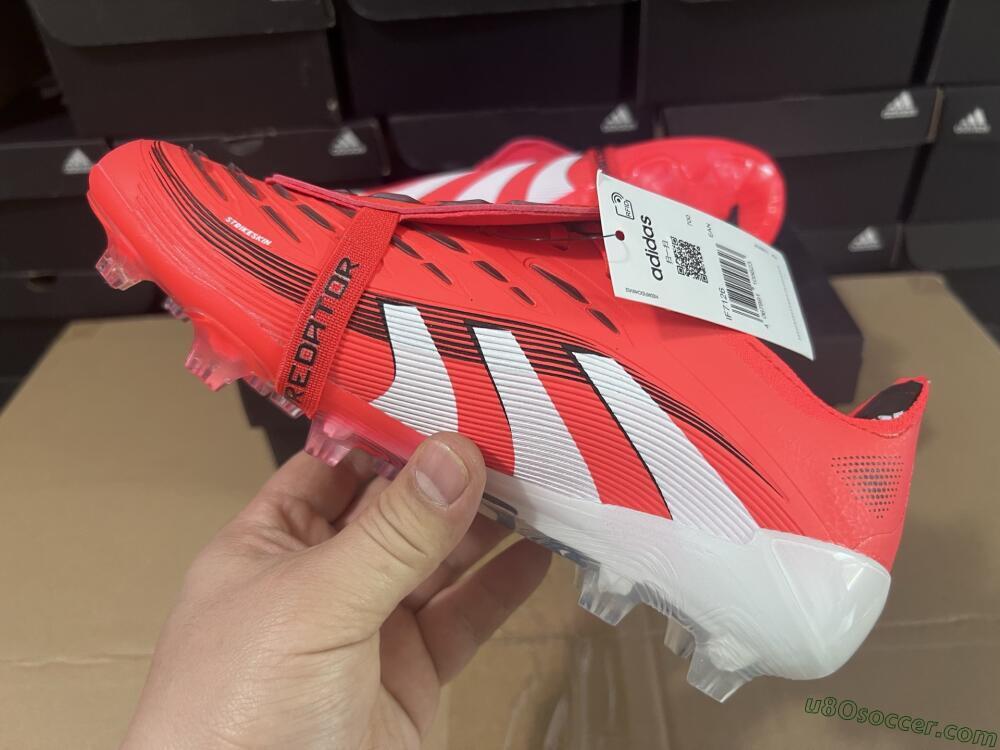 Adidas Predator Elite Foldover Tongue 2025 Pure Victory FG Firm Ground Soccer Cleats - Lucid Red/White/Black