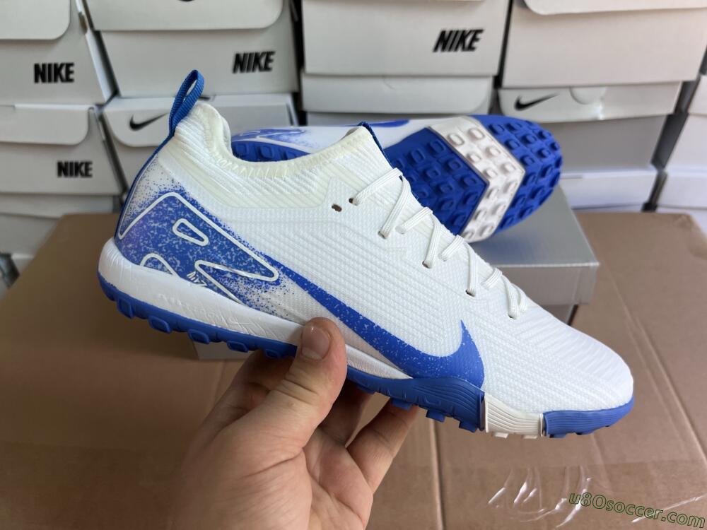 Nike Air Zoom Mercurial Vapor 16 Pro TF Artificial Turf Soccer Shoes - White/Blue