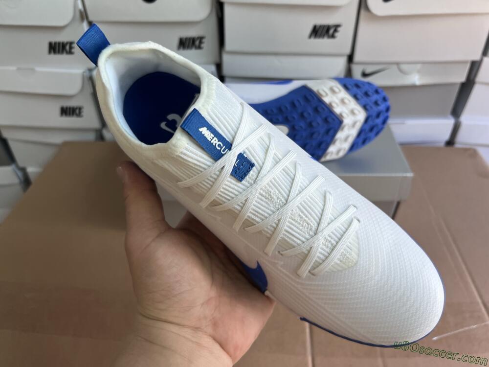 Nike Air Zoom Mercurial Vapor 16 Pro TF Artificial Turf Soccer Shoes - White/Blue