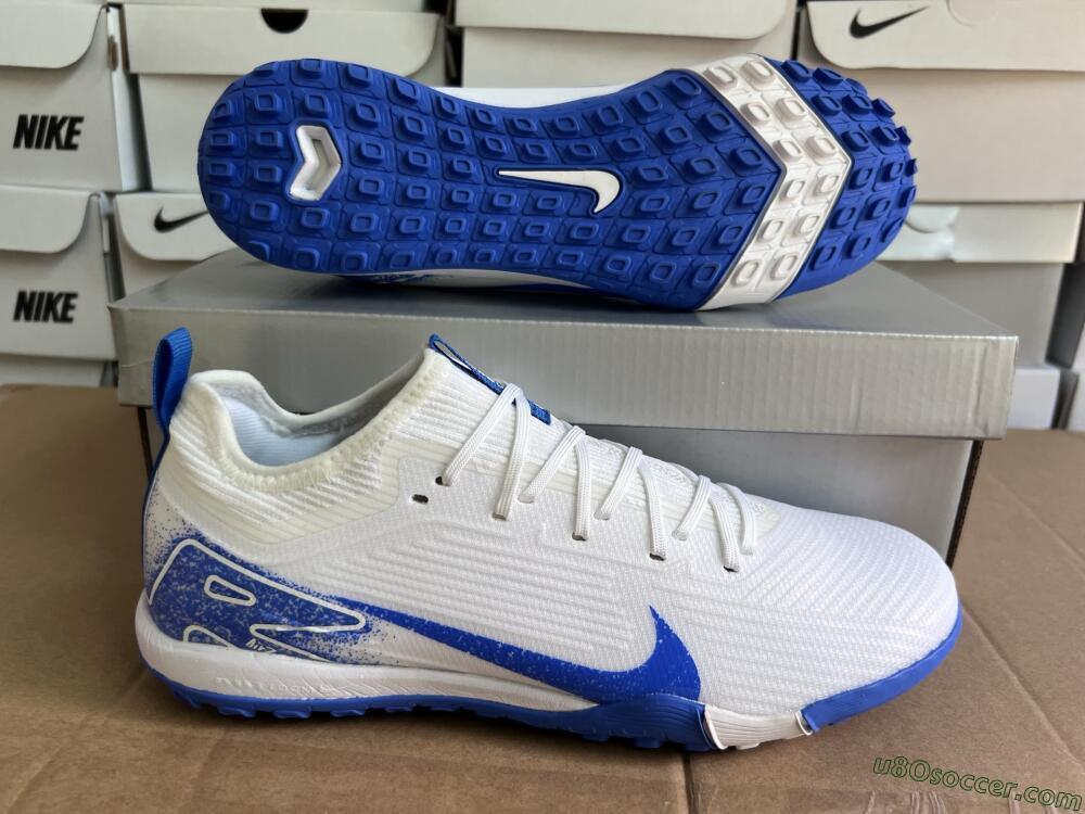 Nike Air Zoom Mercurial Vapor 16 Pro TF Artificial Turf Soccer Shoes - White/Blue