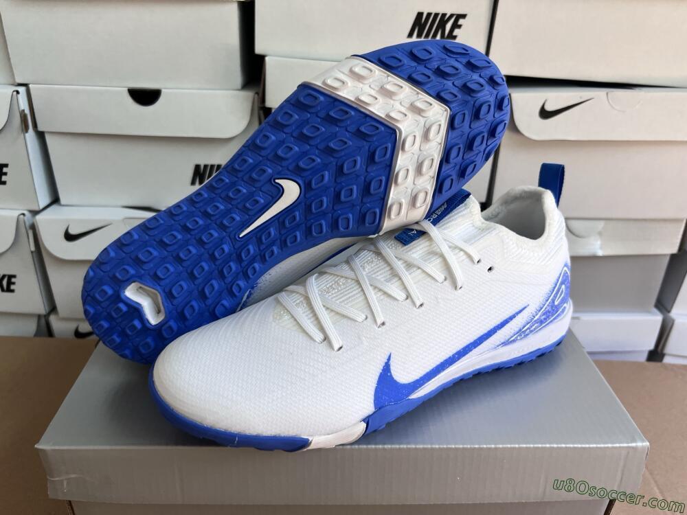 Nike Air Zoom Mercurial Vapor 16 Pro TF Artificial Turf Soccer Shoes - White/Blue