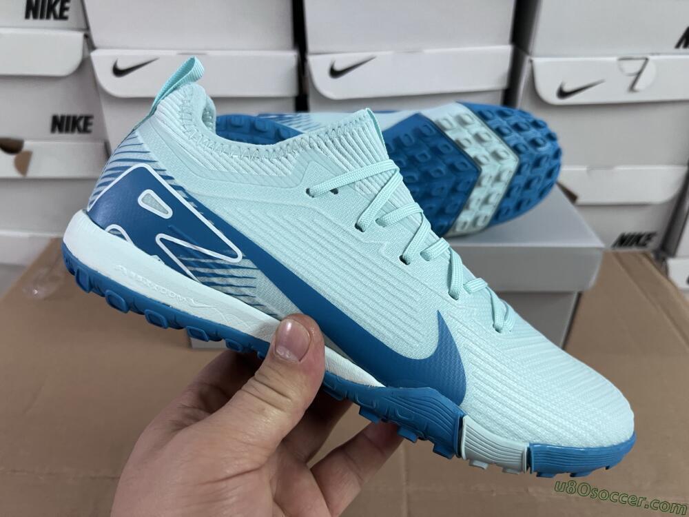Nike Air Zoom Mercurial Vapor 16 Elite TF Artificial Turf Soccer Shoes - Jade/Blue/White