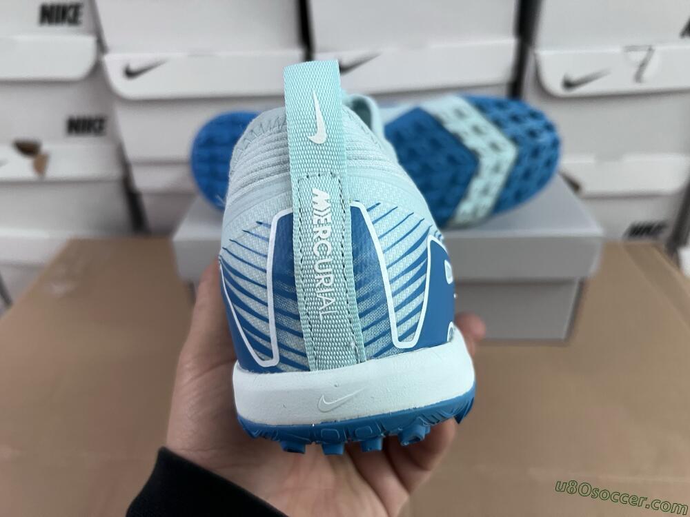 Nike Air Zoom Mercurial Vapor 16 Elite TF Artificial Turf Soccer Shoes - Jade/Blue/White