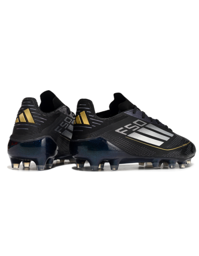 Adidas F50 Elite AG Artificial Grass Soccer Cleats - Black/Silver/Gold