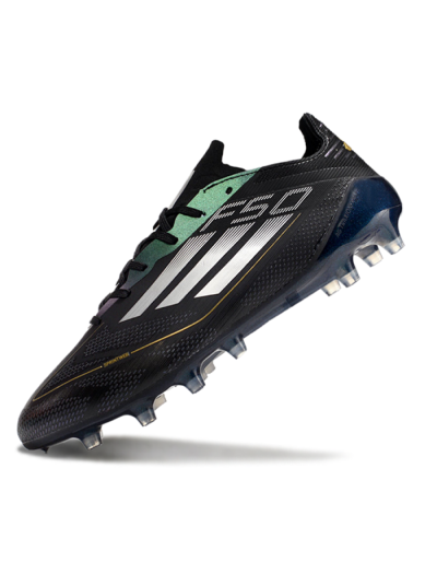 Adidas F50 Elite AG Artificial Grass Soccer Cleats - Black/Silver/Gold