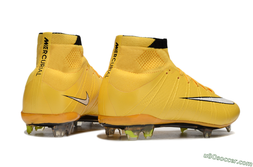Nike Mercurial Superfly 4 CR7 FG Firm Ground Soccer Cleats - Yellow/White/Black 6