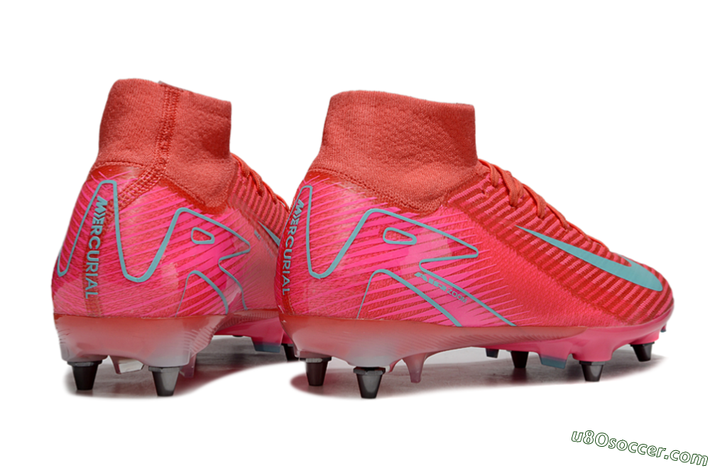 Nike Air Zoom Mercurial Superfly 10 Elite SG Soft Ground Soccer Cleats - Pink/Jade 6