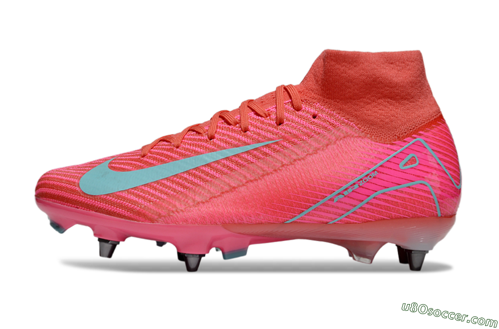 Nike Air Zoom Mercurial Superfly 10 Elite SG Soft Ground Soccer Cleats - Pink/Jade 2
