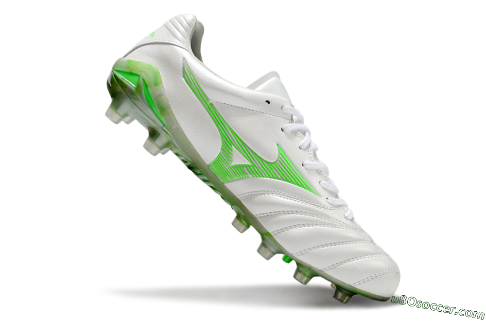 Mizuno Morelia Neo 4 Bate FG Firm Ground Soccer Cleats - White/Yellow 4