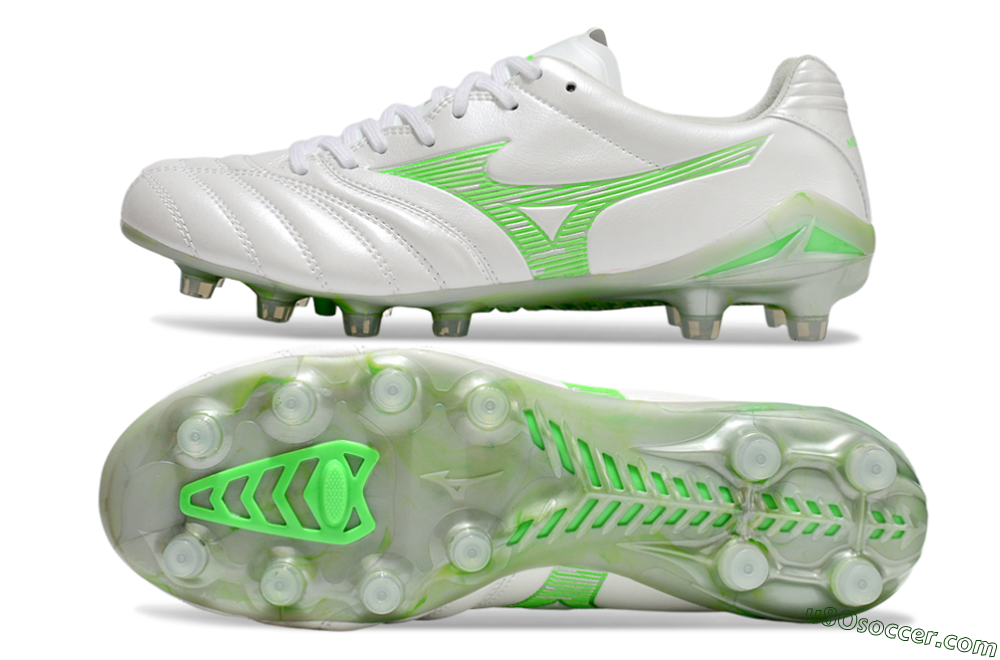 Mizuno Morelia Neo 4 Bate FG Firm Ground Soccer Cleats - White/Yellow 0