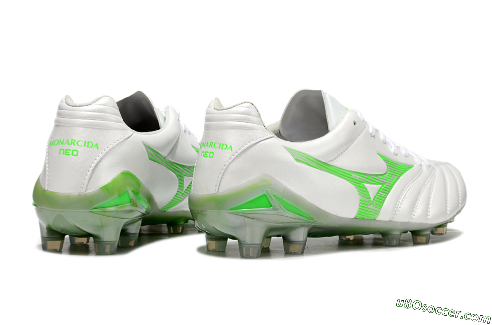 Mizuno Morelia Neo 4 Bate FG Firm Ground Soccer Cleats - White/Yellow 6