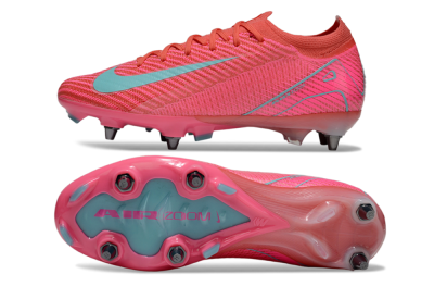 Nike Air Zoom Mercurial Vapor 16 Elite SG Soft Ground Soccer Cleats - Red/Jade/Pink