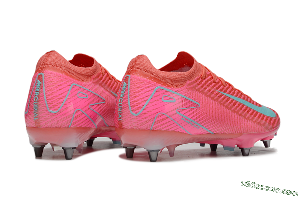 Nike Air Zoom Mercurial Vapor 16 Elite SG Soft Ground Soccer Cleats - Red/Jade/Pink 6