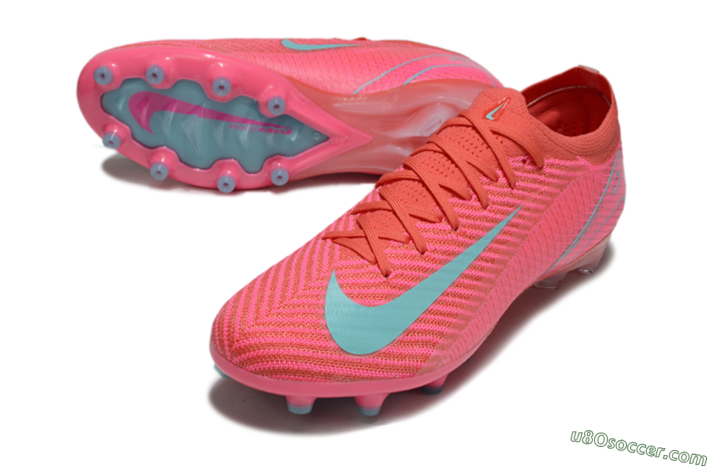 Nike Air Zoom Mercurial Vapor 16 Elite AG Artificial Grass Soccer Cleats - Pink/Jade 3