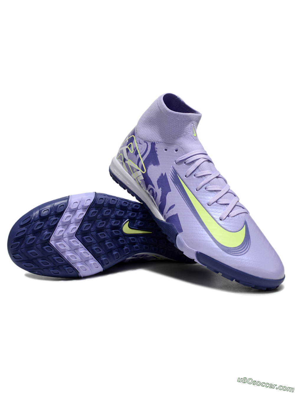 Nike Air Zoom Mercurial Superfly 10 Elite TF Artificial Turf Soccer Shoes - Purple/Yellow/White 3