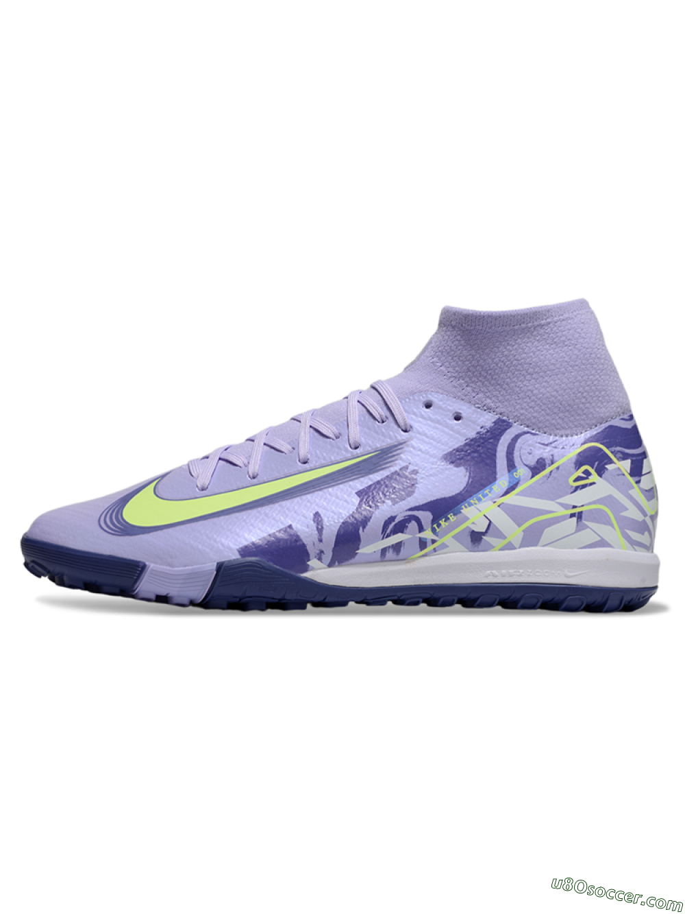 Nike Air Zoom Mercurial Superfly 10 Elite TF Artificial Turf Soccer Shoes - Purple/Yellow/White 2