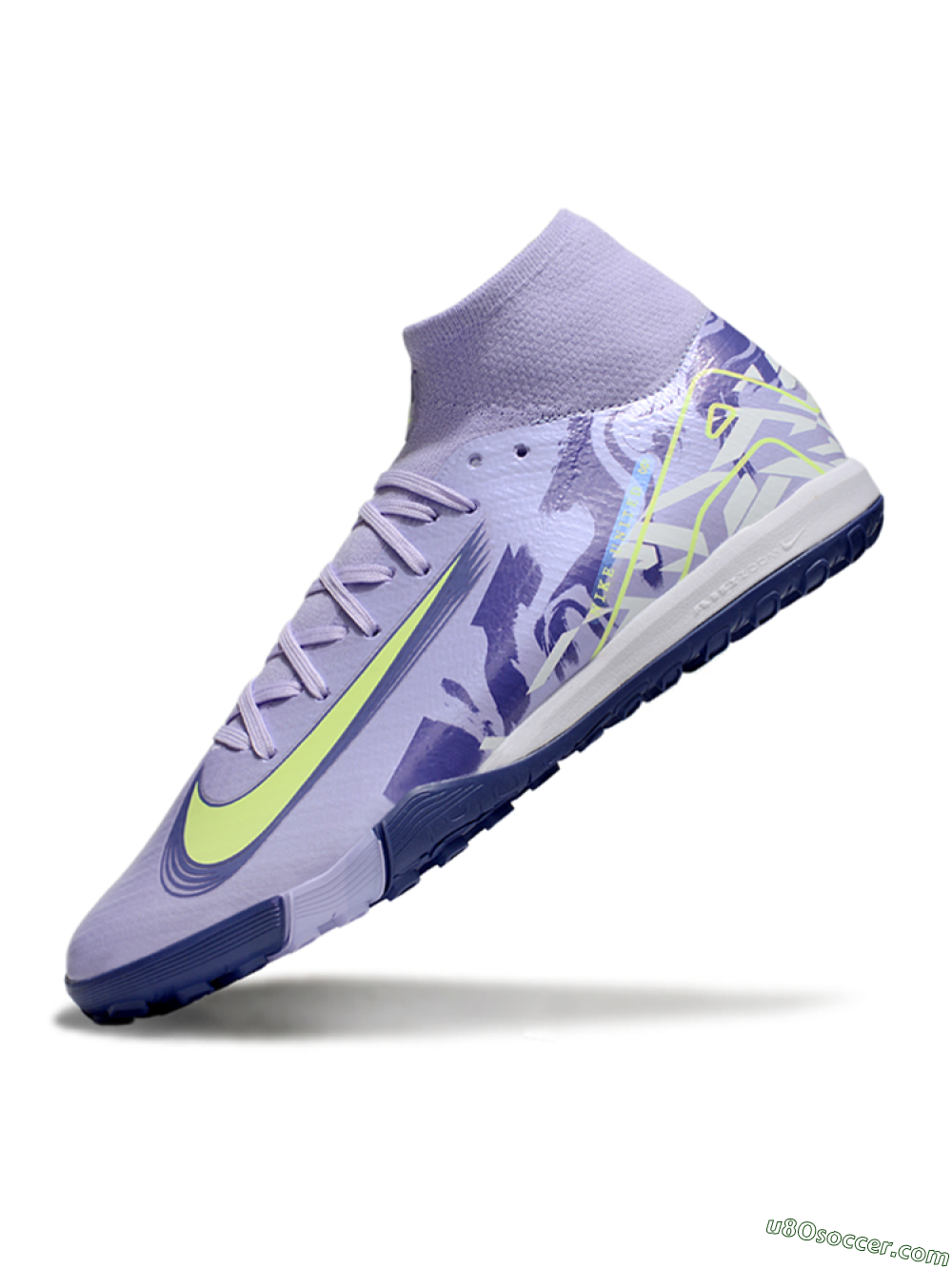 Nike Air Zoom Mercurial Superfly 10 Elite TF Artificial Turf Soccer Shoes - Purple/Yellow/White 5