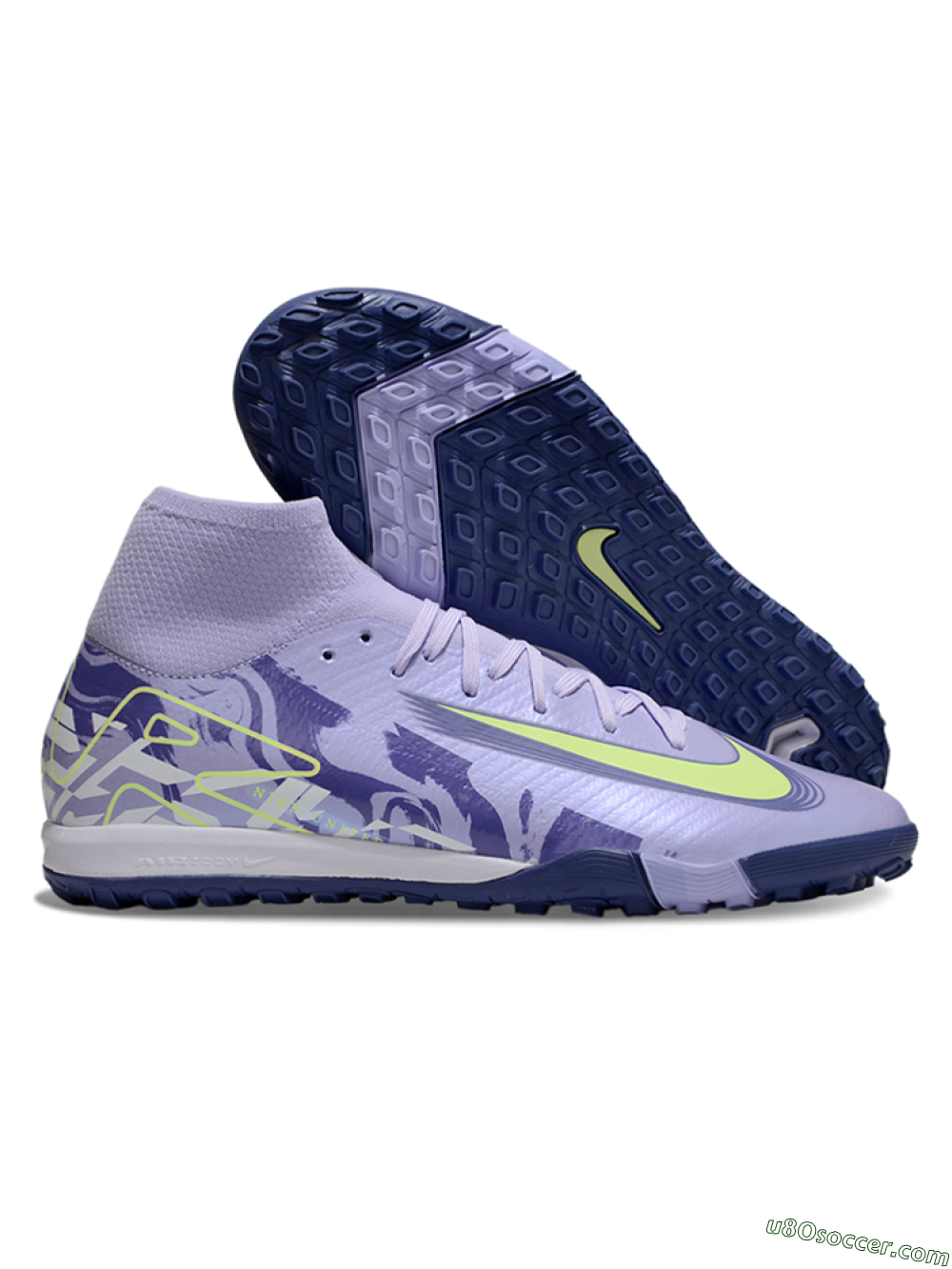 Nike Air Zoom Mercurial Superfly 10 Elite TF Artificial Turf Soccer Shoes - Purple/Yellow/White 1