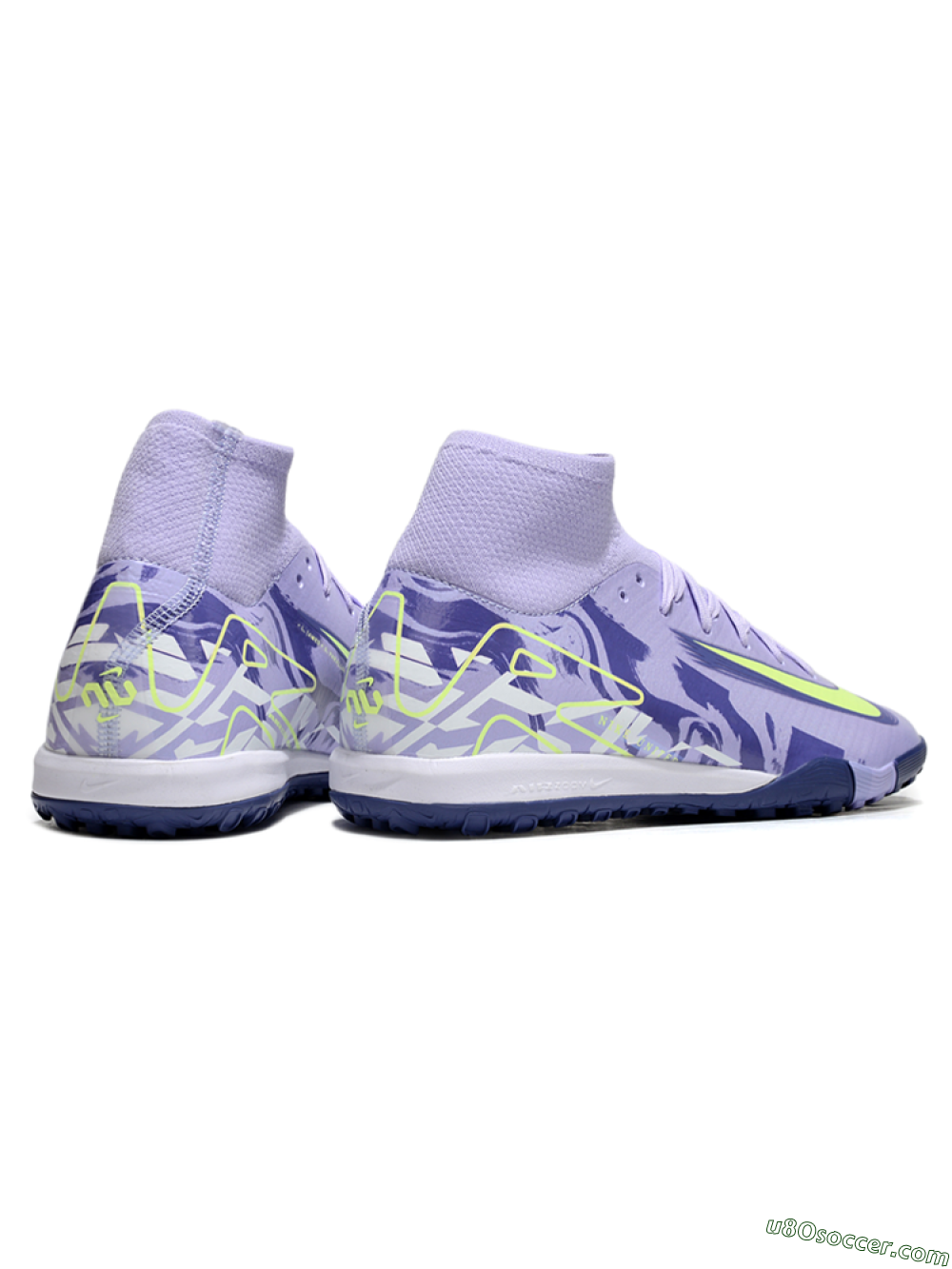 Nike Air Zoom Mercurial Superfly 10 Elite TF Artificial Turf Soccer Shoes - Purple/Yellow/White 6