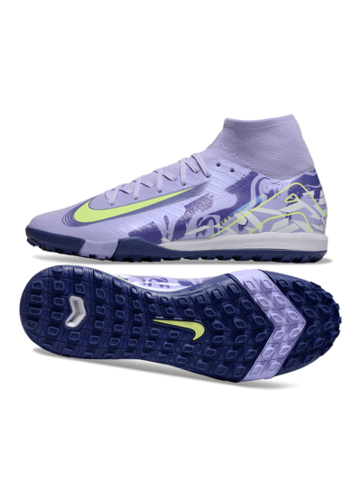 Nike Air Zoom Mercurial Superfly 10 Elite TF Artificial Turf Soccer Shoes - Purple/Yellow/White