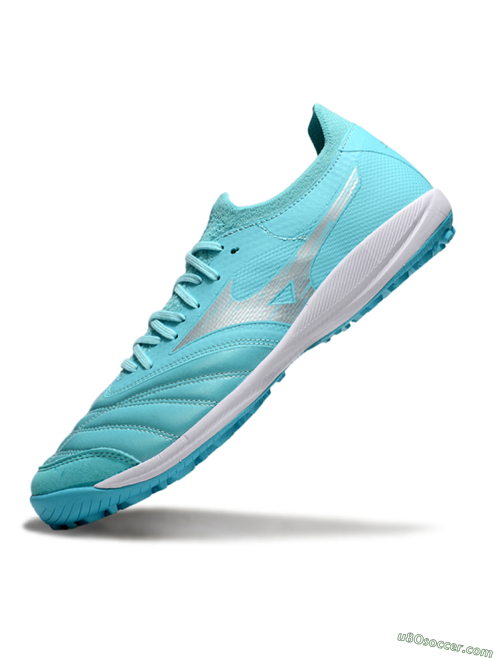 Mizuno Morelia Neo Sala TF Artificial Turf Soccer Shoes - Jade/Silver/White 5
