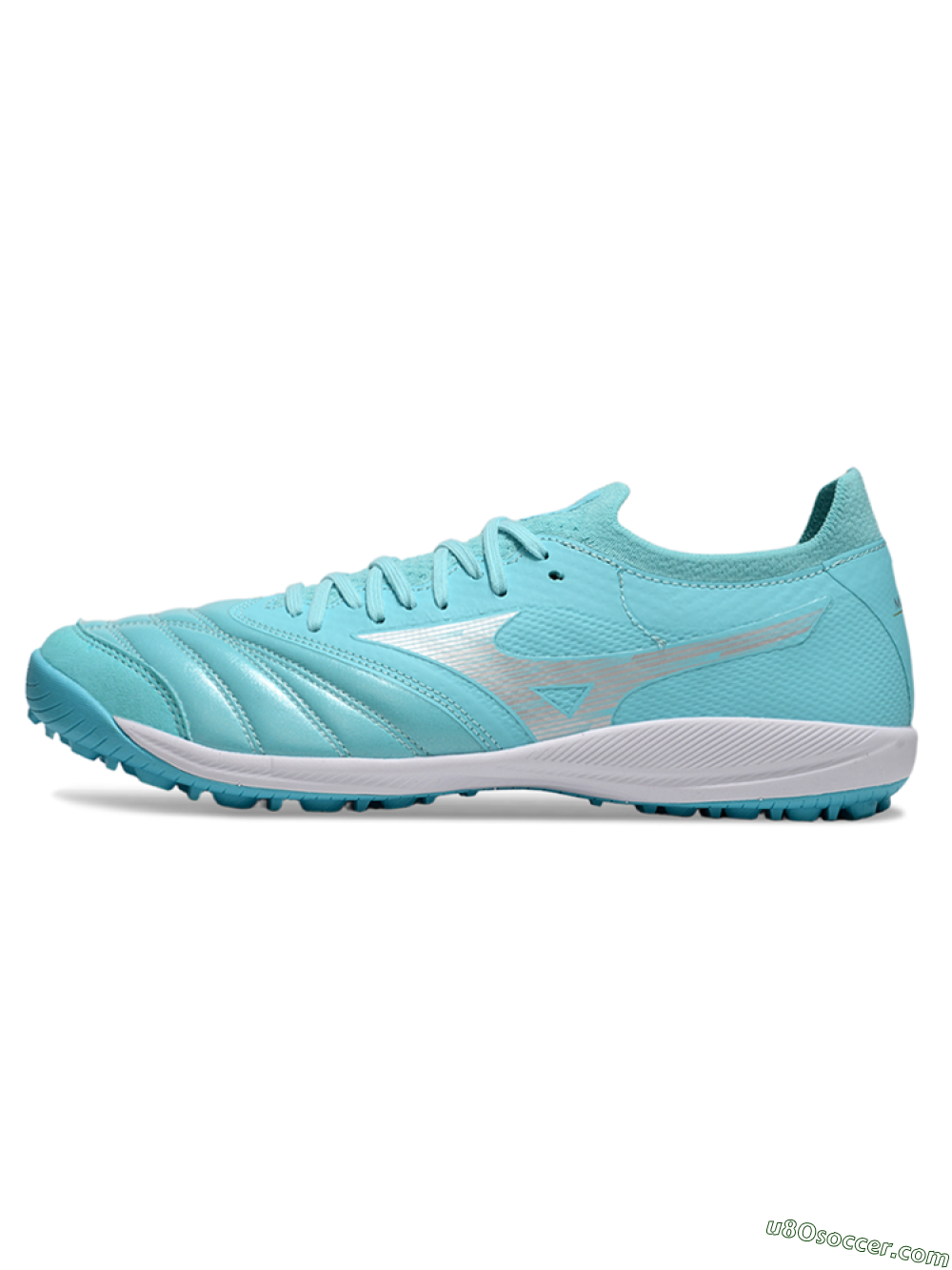 Mizuno Morelia Neo Sala TF Artificial Turf Soccer Shoes - Jade/Silver/White 2