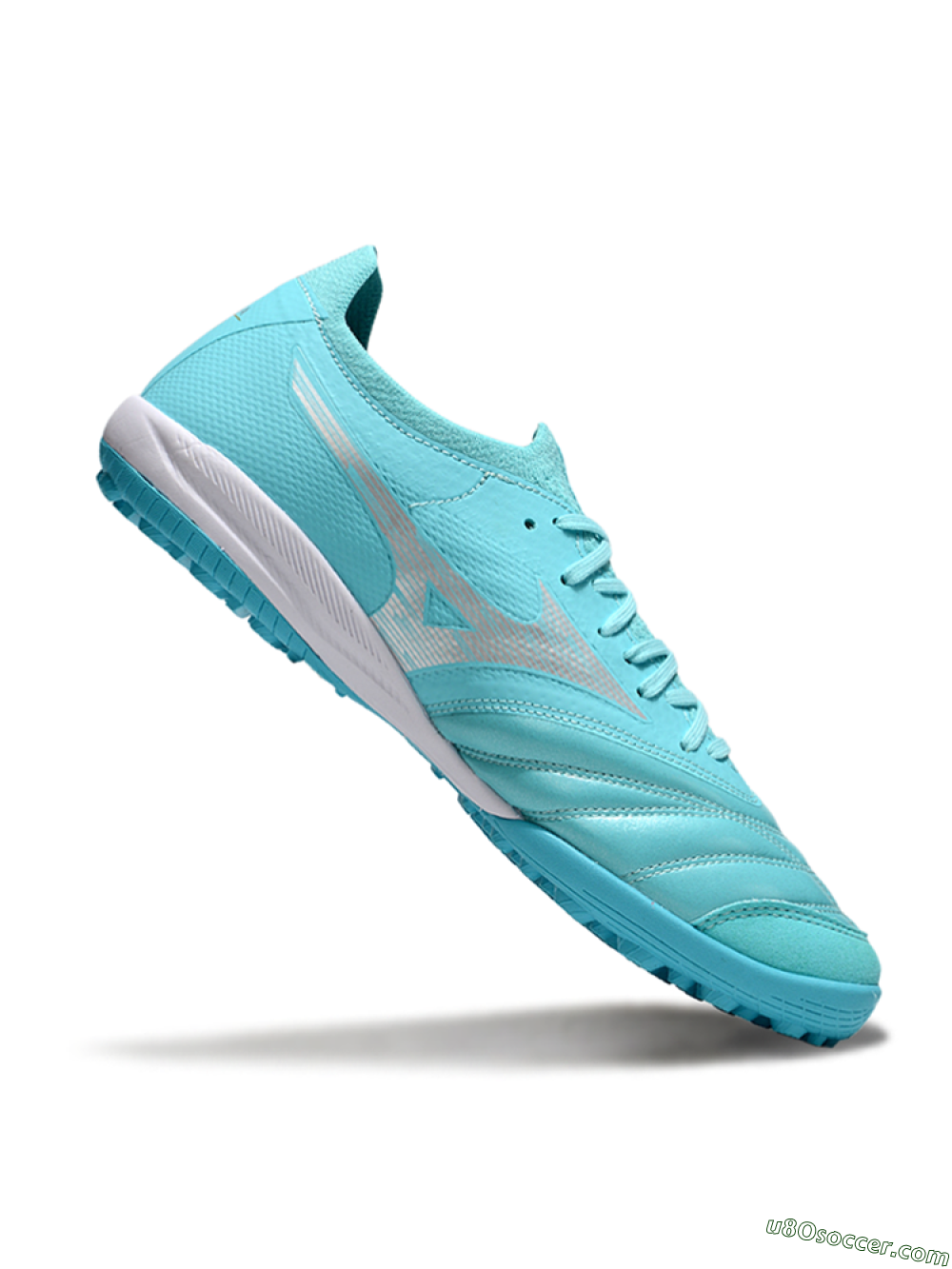 Mizuno Morelia Neo Sala TF Artificial Turf Soccer Shoes - Jade/Silver/White 4