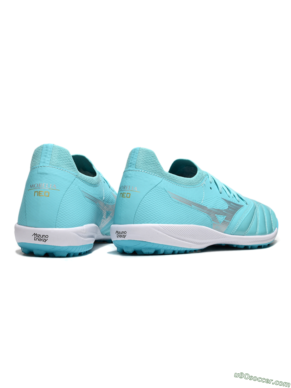 Mizuno Morelia Neo Sala TF Artificial Turf Soccer Shoes - Jade/Silver/White 6