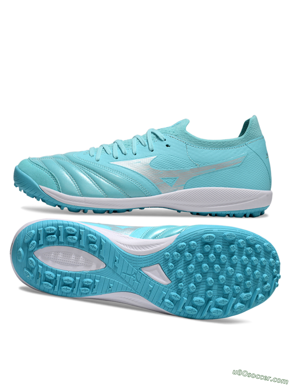 Mizuno Morelia Neo Sala TF Artificial Turf Soccer Shoes - Jade/Silver/White 0
