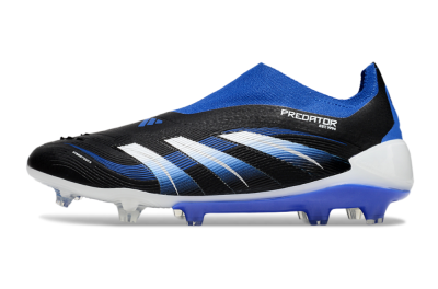 Adidas Predator Elite 25 Laceless FG Firm Ground Soccer Cleats - Black/Blue/White