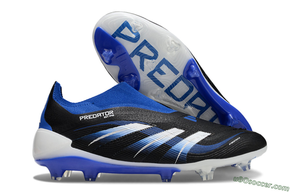 Adidas Predator Elite 25 Laceless FG Firm Ground Soccer Cleats - Black/Blue/White 1