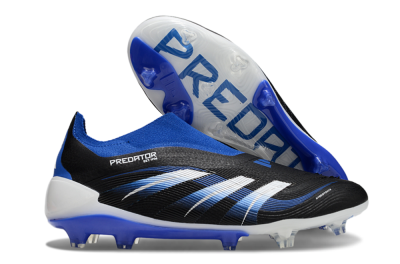 Adidas Predator Elite 25 Laceless FG Firm Ground Soccer Cleats - Black/Blue/White