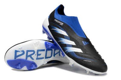 Adidas Predator Elite 25 Laceless FG Firm Ground Soccer Cleats - Black/Blue/White